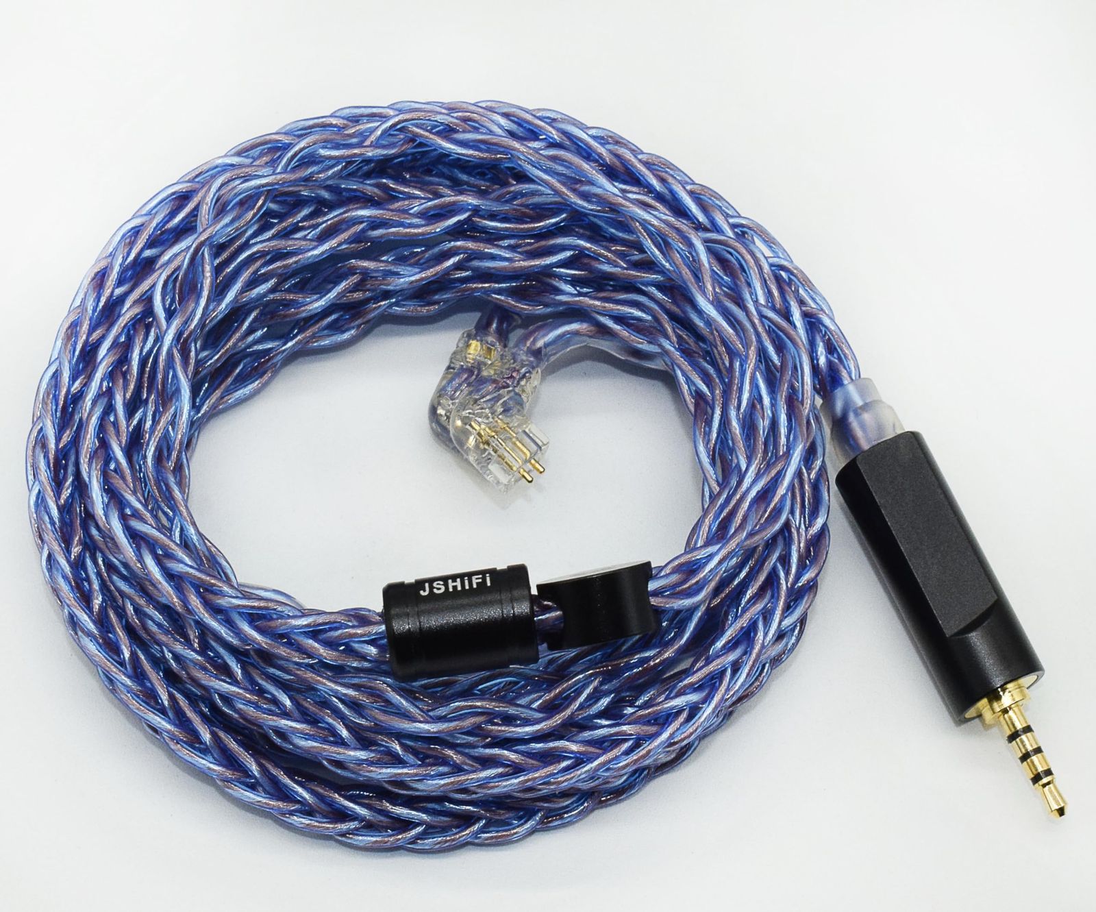 【JSHiFi-Memory】QDC2.5mmリケーブル 2芯バランス同軸ケーブル銀メッキ・単結晶銅混合線材 2.5？イヤホンアップグレードケーブル 中華QD 新品 【JSHiFi-Storm】QDC2.5mmリケーブル 2.5mm単結晶銅+銀メッキ