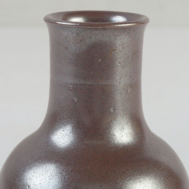 茶道具 京焼 勝龍寺窯 大名物 利休鶴首写茶入 仕覆付 共箱 V S555