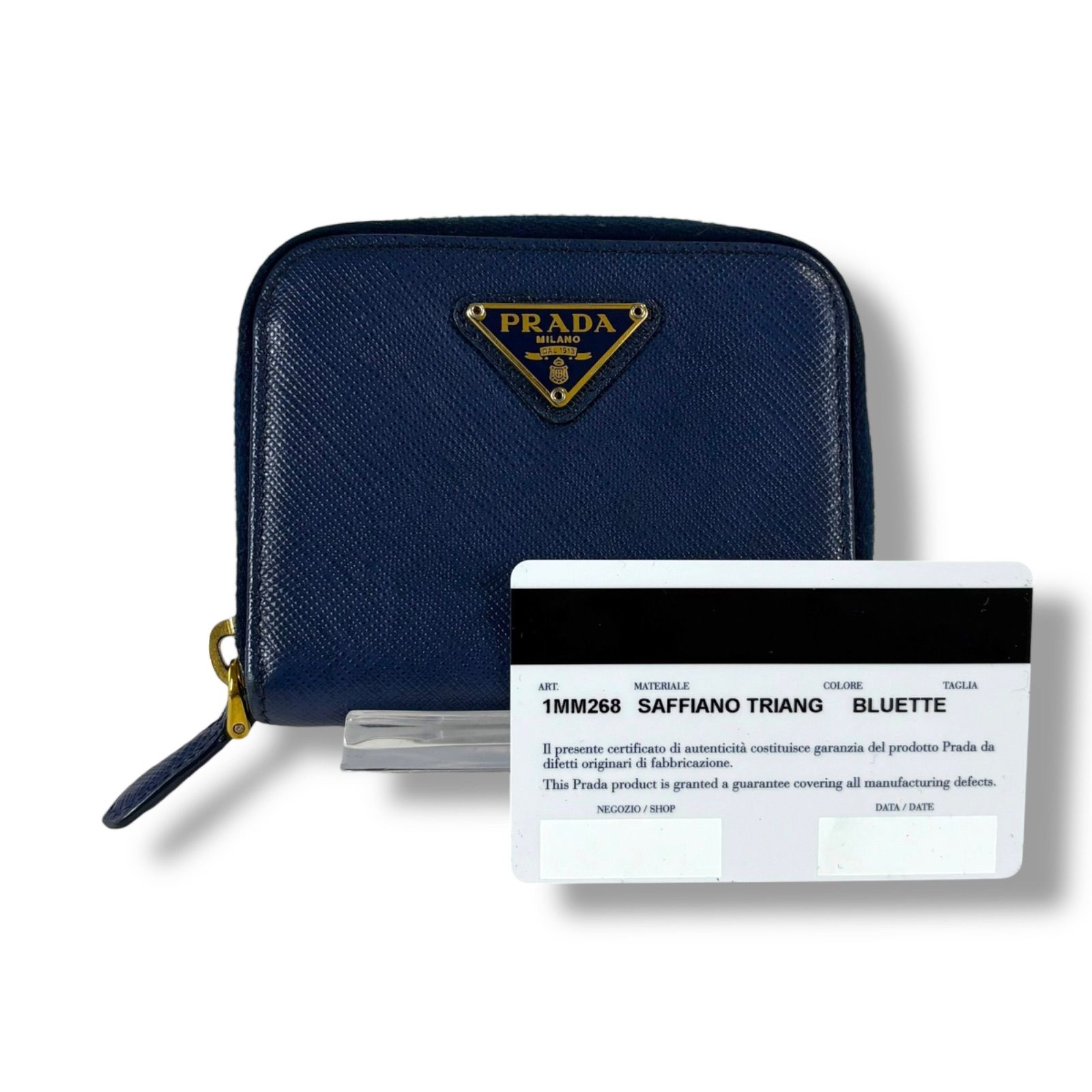 プラダ PRADA トライアングルロゴ カードケース フラグメントケース ラウンドジッピー ラウンドジップ 1 MM 268