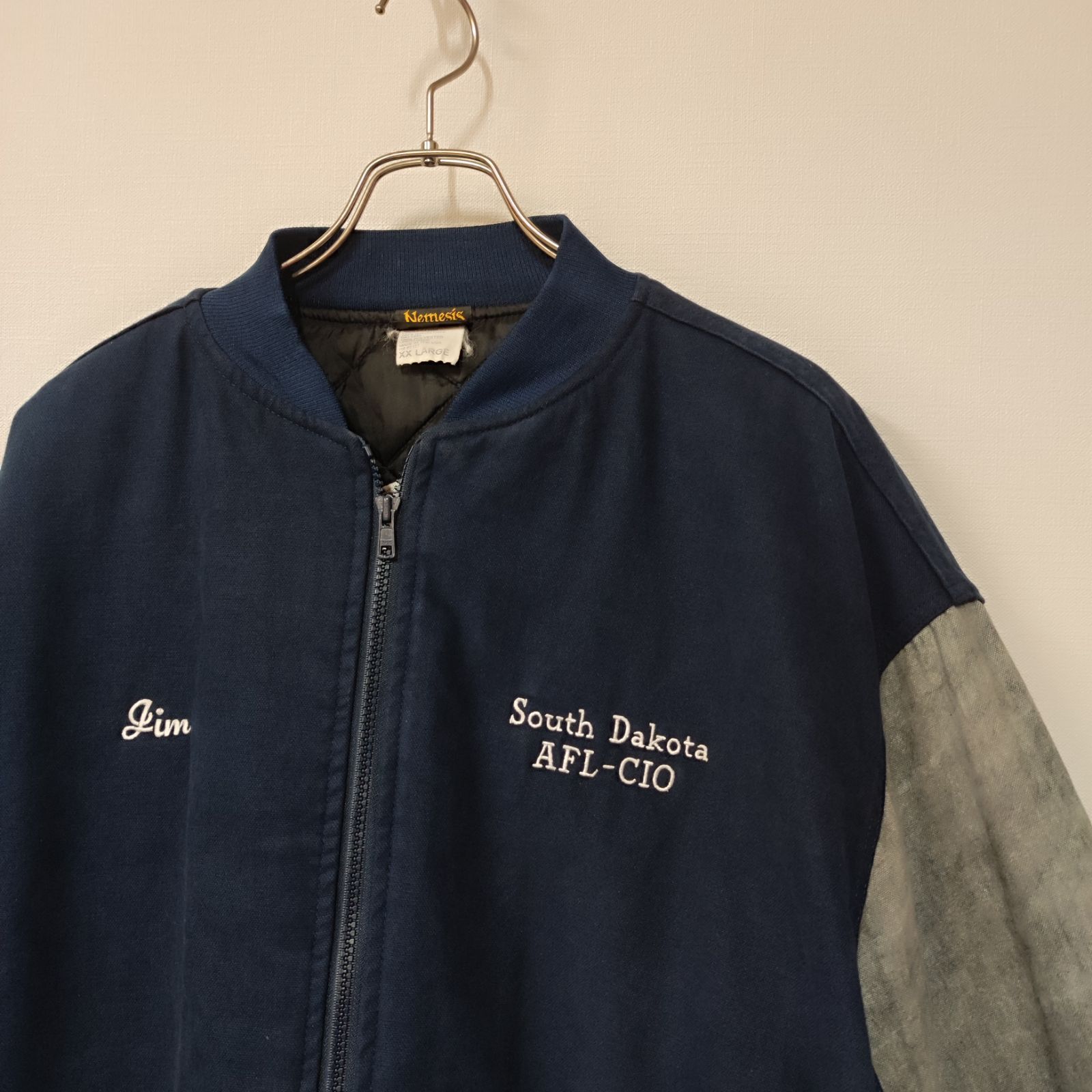 USA古着 刺繍 USユニオンメイド スタジャン ブルゾン 2XLサイズ - メルカリ