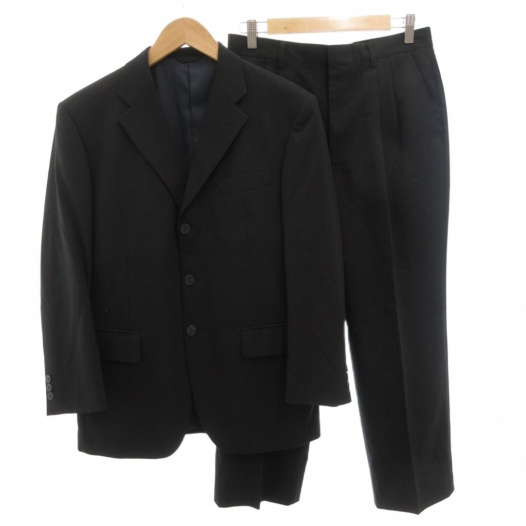 セットアップ スーツ シングル ジャケット パンツ ストライプ 紺 ネイビー |FF GY 60