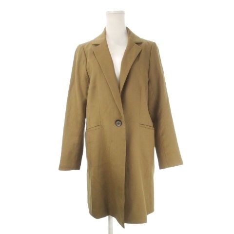 マーレンダム チェスターコート 44 茶 ブラウン 無地 テーラードカラー ロングジャケット 長袖 |CK 20 GY 60