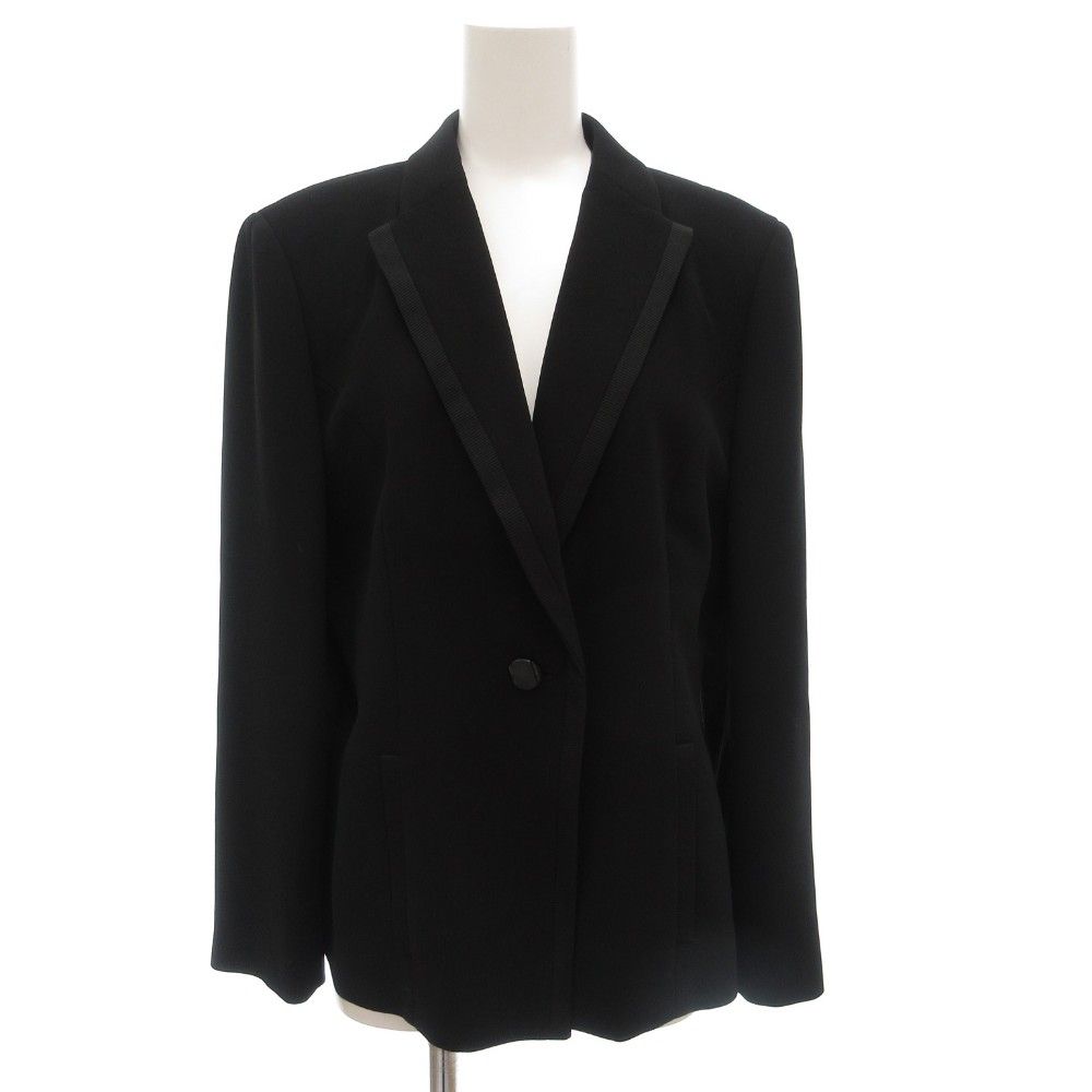 レリアン Leilian テーラードジャケット 9 総裏地 シングル 黒 ブラック 秋冬 |AE GY 60
