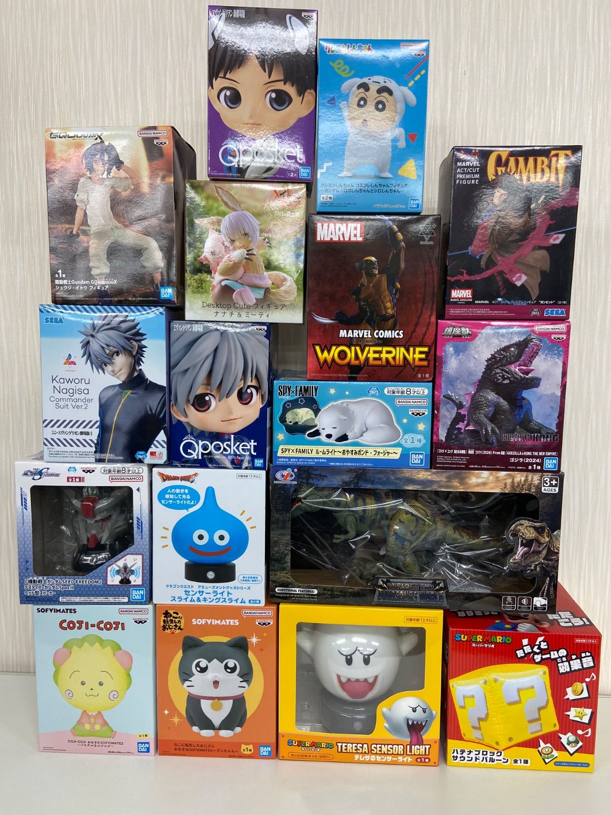 開封済み その他 プライズ フィギュア 雑貨 混在 まとめ 計17点 マーベル エヴァ ガンダム ゲーム ジャンプ 他 ME 29-3272