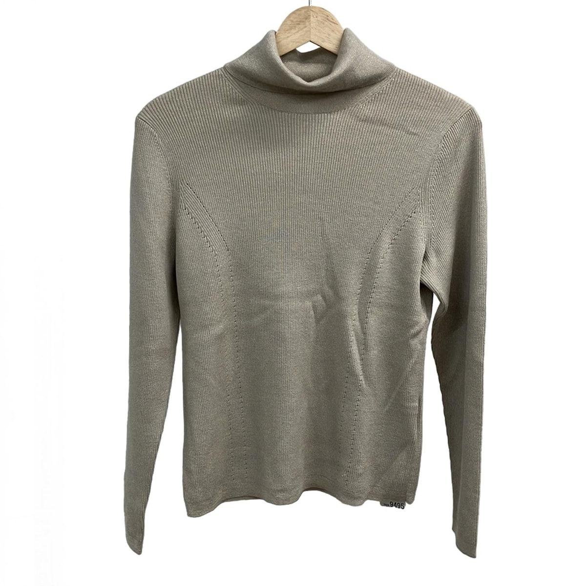 Burberry LONDON バーバリーロンドン 長袖セーター サイズ5 XS レディース - グレージュ タートルネック|ラメ