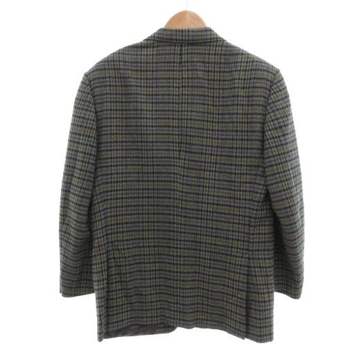 【中古】アルタモーダ ALTA MODA L’Uomo ロロピアーナ カシミヤ100% 2B テーラード ジャケット チェック 46 グレー アルタモーダ ALTA MODA L'Uomo Loro Piana ロロピアーナ社製生地