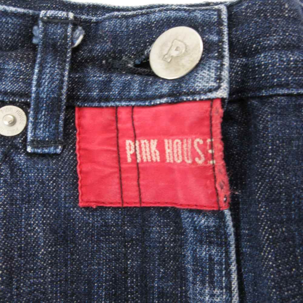 ピンクハウス PINK HOUSE デニムスカート マキシ ロング ロゴ 刺繍