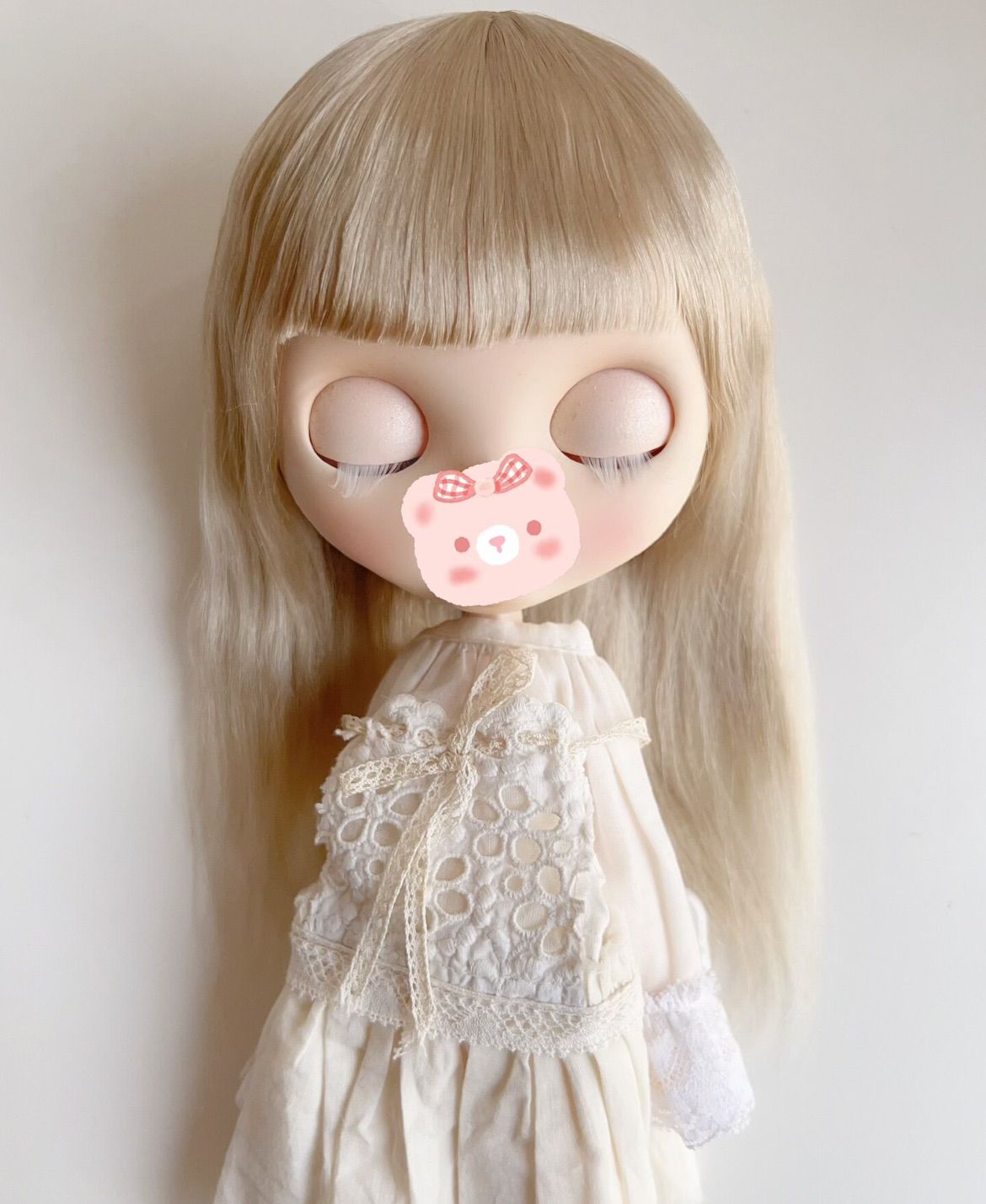 倉庫整理 品 ブライス ウィッグ モヘアウィッグ 海外作家 ロング ミルクホワイト