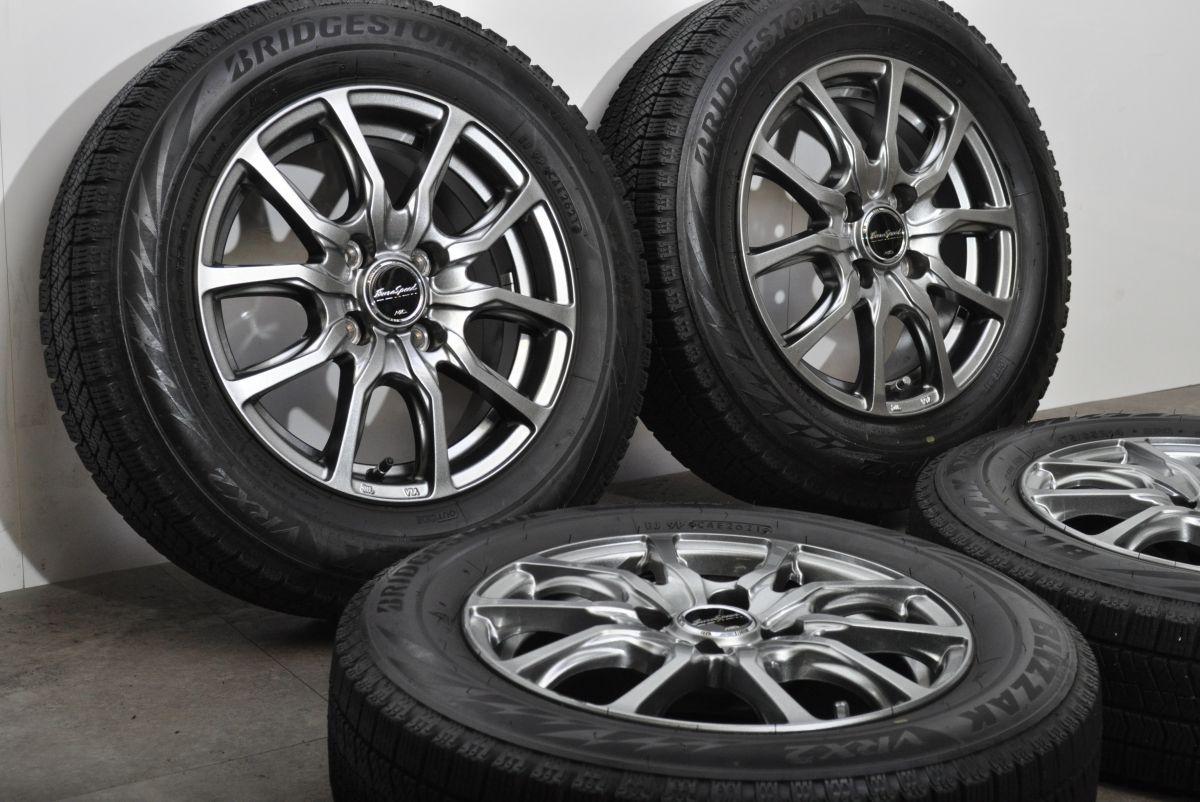 ユーロスピード 14 in 5.5 J 38 PCD 100 ブリザックVRX 2 175|65 R アクア ヴィッツ フィールダー フィット スイフト キューブ 4本