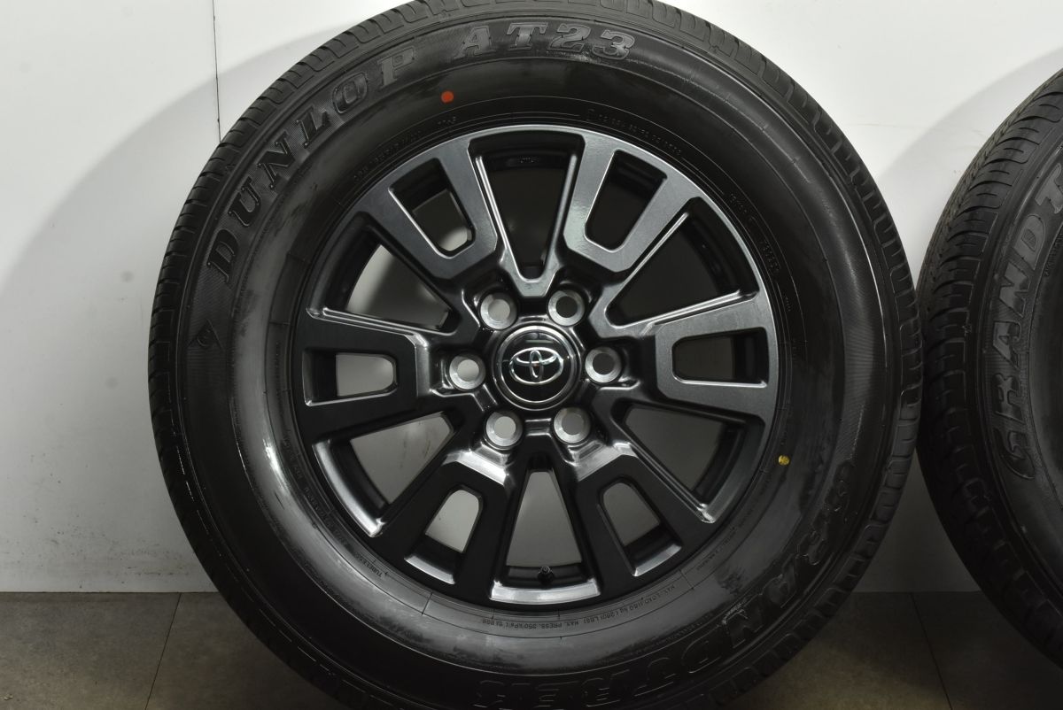  製 新車外し トヨタ ランドクルーザー 250 18 in 7.5 J 60 PCD 139.7 ダンロップ グラントレック AT 23 265|65 R ランクル300 18インチ タイヤ ホイールセット