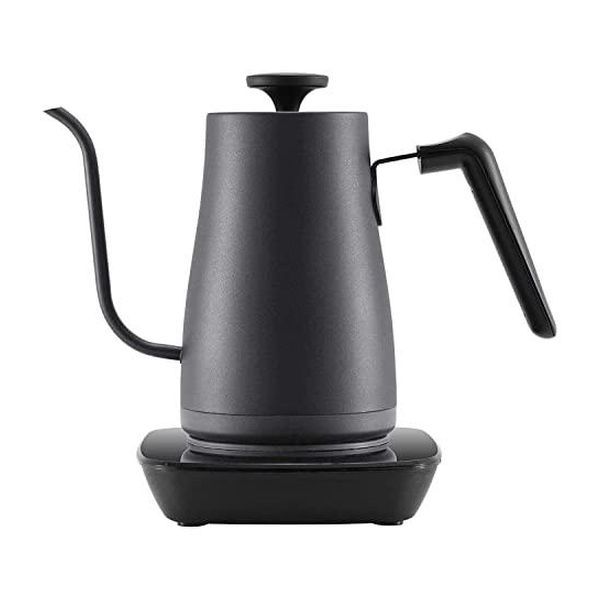 電気ケトル 電気ポット 0.8 L ドリップケトル 温度調節|保温|空焚き防止機能 沸騰後自動電源OFF ブラック 山善 EKG-C 801 B