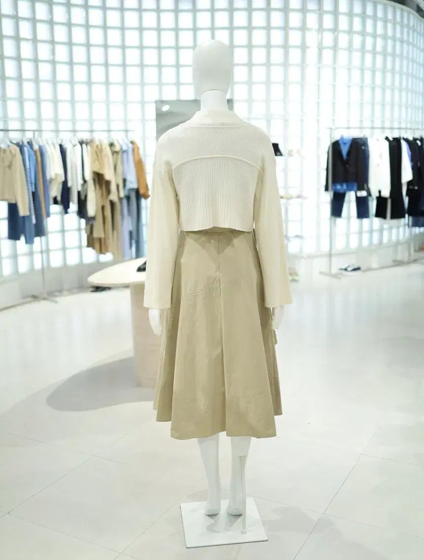 zooc ジューク ニット トップス ピンタック ポイント ベルト付き ロング ONE PIECE