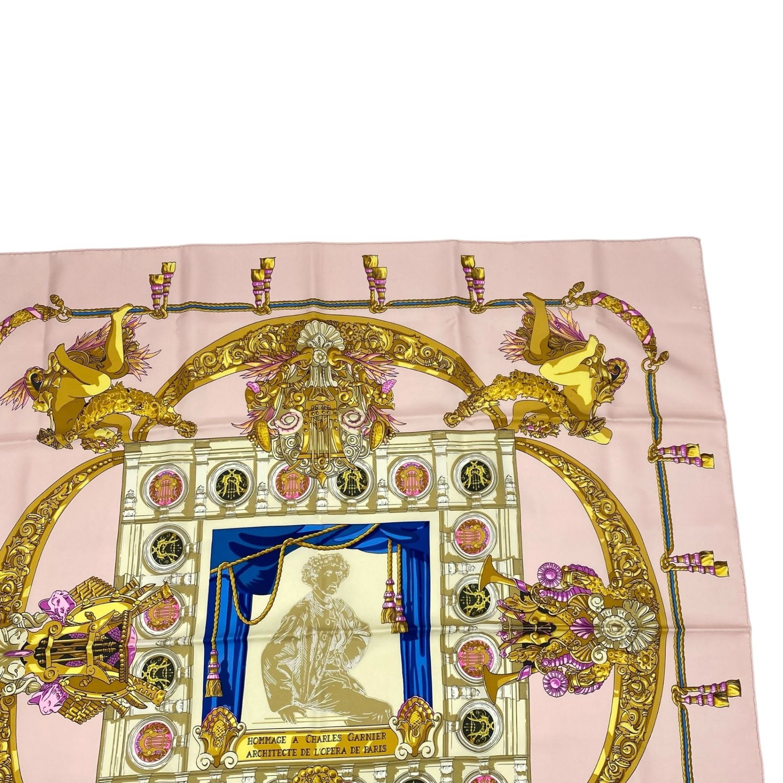 新品同様 HERMES エルメス カレ90 スカーフ シルク HOMMAGE A CHARLES