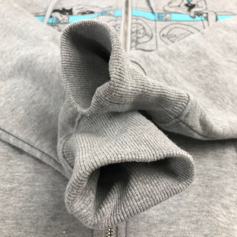 中古品】 キヨ猫パーカー(ジップアップ) グレー Mサイズ 『LEVEL.4 in