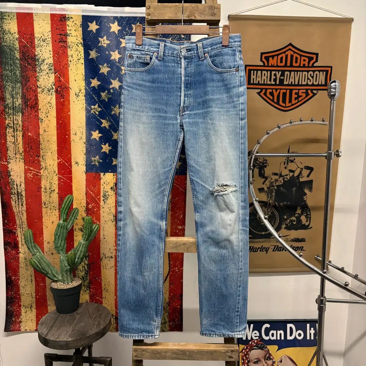 00 s リーバイス 501 ヴィンテージ ダメージ ウォッシュ ボタンフライ デニムパンツ N 387