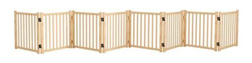 犬フェンス木製ペットゲート置くだけペットフェンス折り式バリア安全柵小型犬中型犬脱走防止ガード飛び出し防止多頭飼いペットガード 高さ58 cm 長さ458 8つのパネル