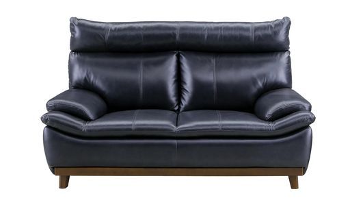 関家具 Sekikagu ソファ本革レザーハイバックウレタンフォームブルー2人掛けミラージュ221961