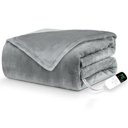 Aliliy電気毛布掛け敷き兼用洗える 188 x 130 cm自動恒温運転で賢く節電両面フランネル 8段階温度調節2-4-8-12 H切タイマー厚手電気ブランケット90 W速暖省エネダニ退治2 h自動オフふわふわ柔らか…