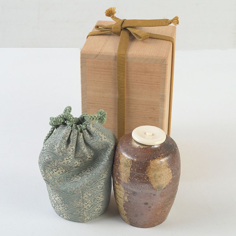 茶道具 備前焼 茶入 陶印あり 仕覆・桐箱付 V S571 - メルカリ