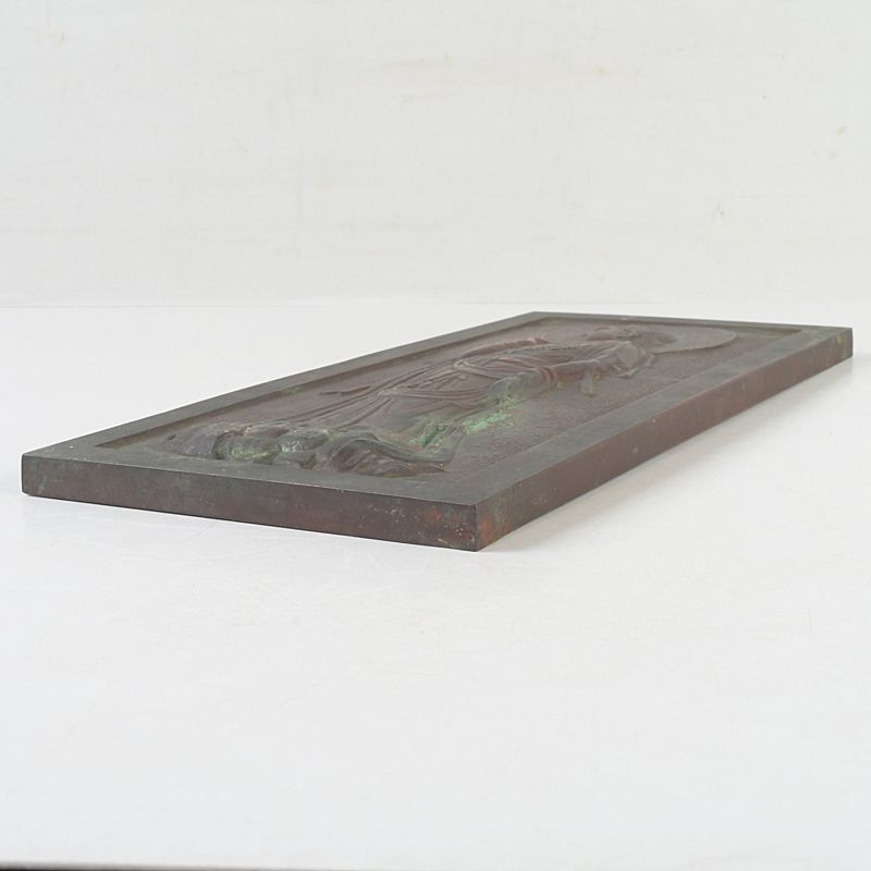 仏教美術　古銅　銅板レリーフ　観音菩薩像　仏像　掛仏　壁掛　C　5756 仏教美術 古銅 銅板レリーフ 観音菩薩像 仏像 掛仏 壁掛 C S572 - メルカリ