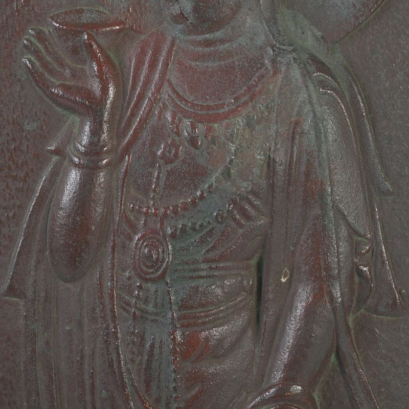 仏教美術 古銅 銅板レリーフ 観音菩薩像 仏像 掛仏 壁掛 C S572 - メルカリ