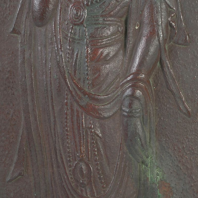 仏教美術　古銅　銅板レリーフ　観音菩薩像　仏像　掛仏　壁掛　C　5756 仏教美術 古銅 銅板レリーフ 観音菩薩像 仏像 掛仏 壁掛 C 5756