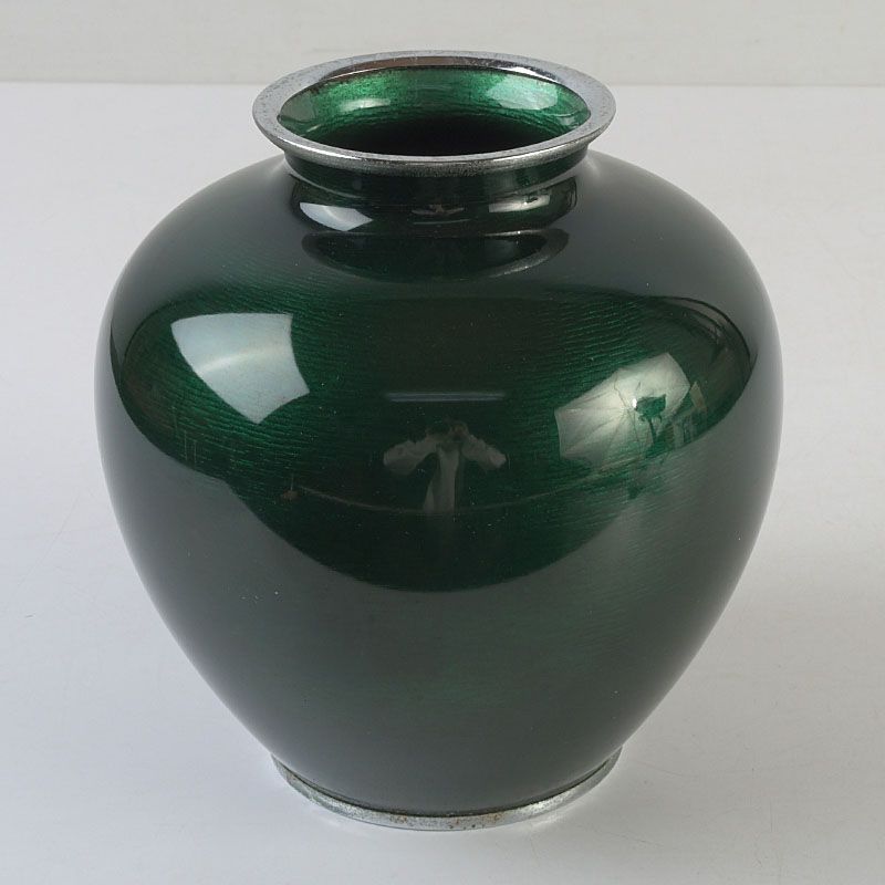 七宝焼 花文 花瓶 N S573 - メルカリ