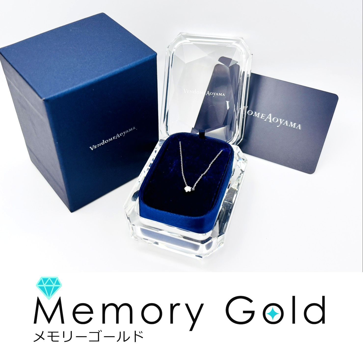 VENDOME AOYAMA ヴァンドーム青山 Pt 950|Pt 850 プラチナ 一粒ダイヤモンド 0.135 ct キャトル ネックレス スライド式アジャスター K 28543