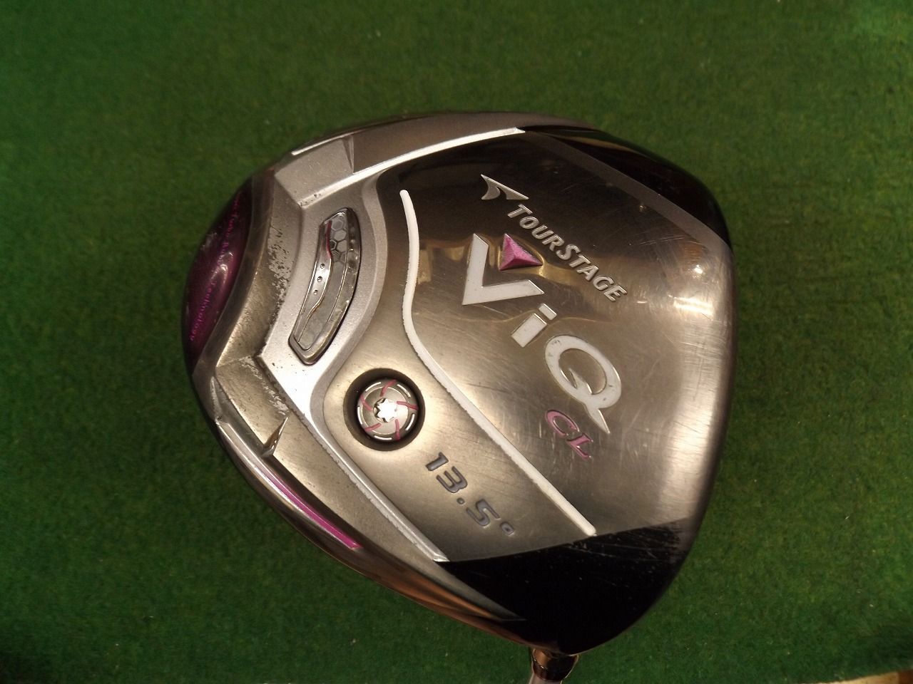 【美品】ブリヂストン TOURSTAGE ViQ CL ドライバー1Wレディース 1282 TOURSTAGE ViQ CL (2012) 13.5° 純正カーボン L カバー無