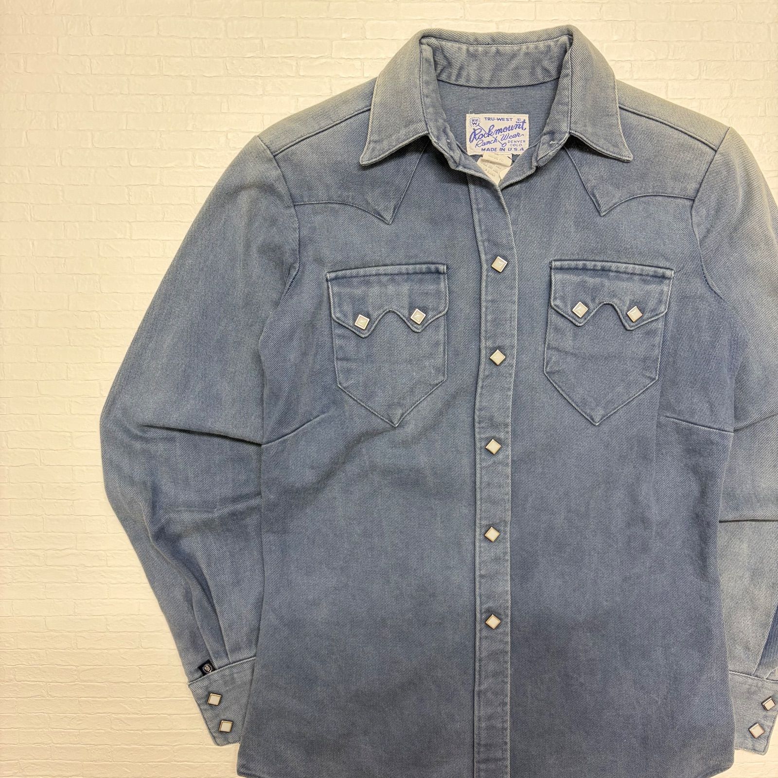 米国製 ロックマウント ウエスタンシャツ ソートゥース ダイアモンド 