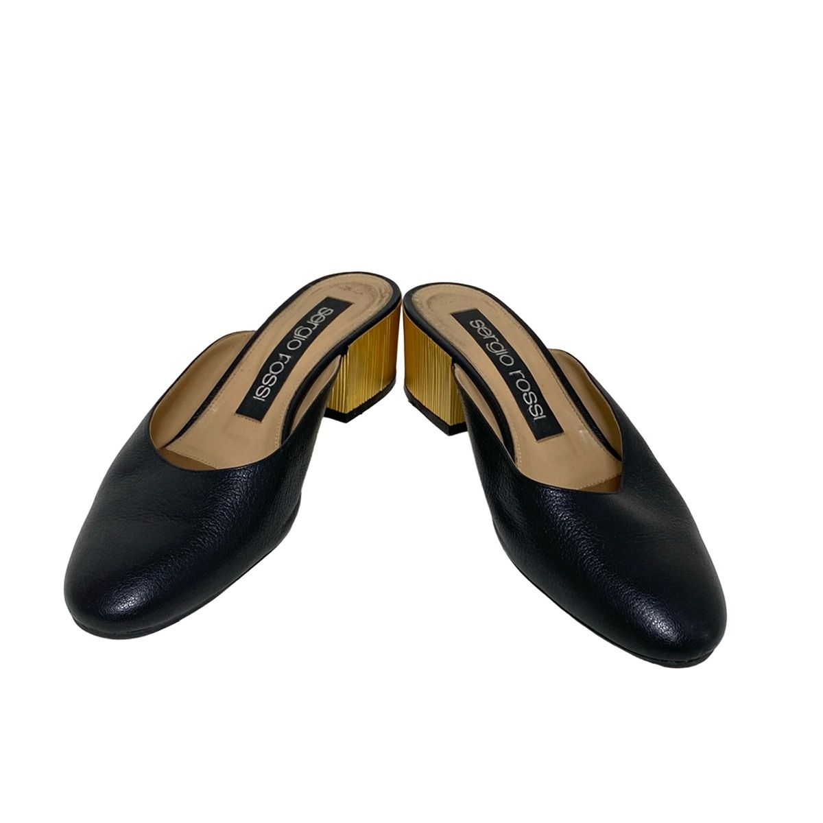 sergio rossi(セルジオロッシ) ミュール 37 レディース - 黒 アウト