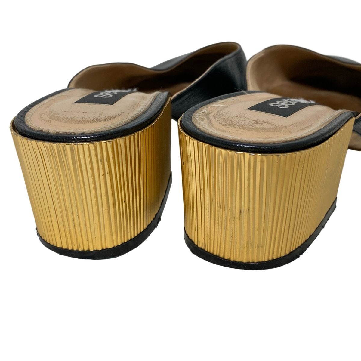 sergio rossi(セルジオロッシ) ミュール 37 レディース - 黒 アウト