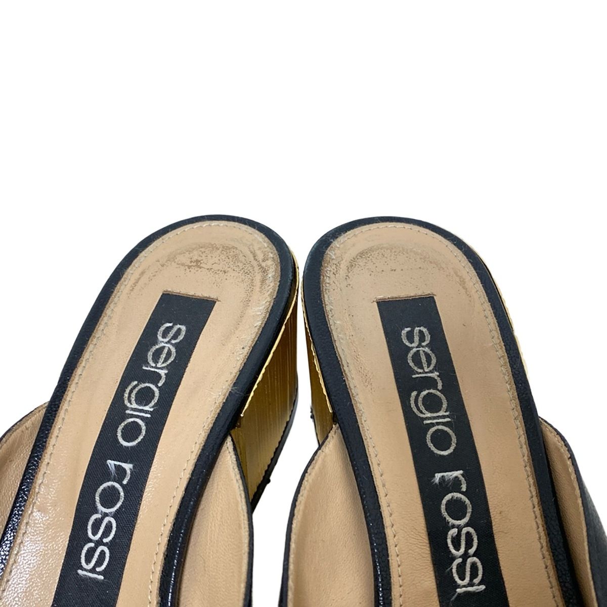 セルジオロッシ Sergiorossi ミュール 37 sergio rossi(セルジオロッシ) ミュール 37 レディース - 黒 アウト