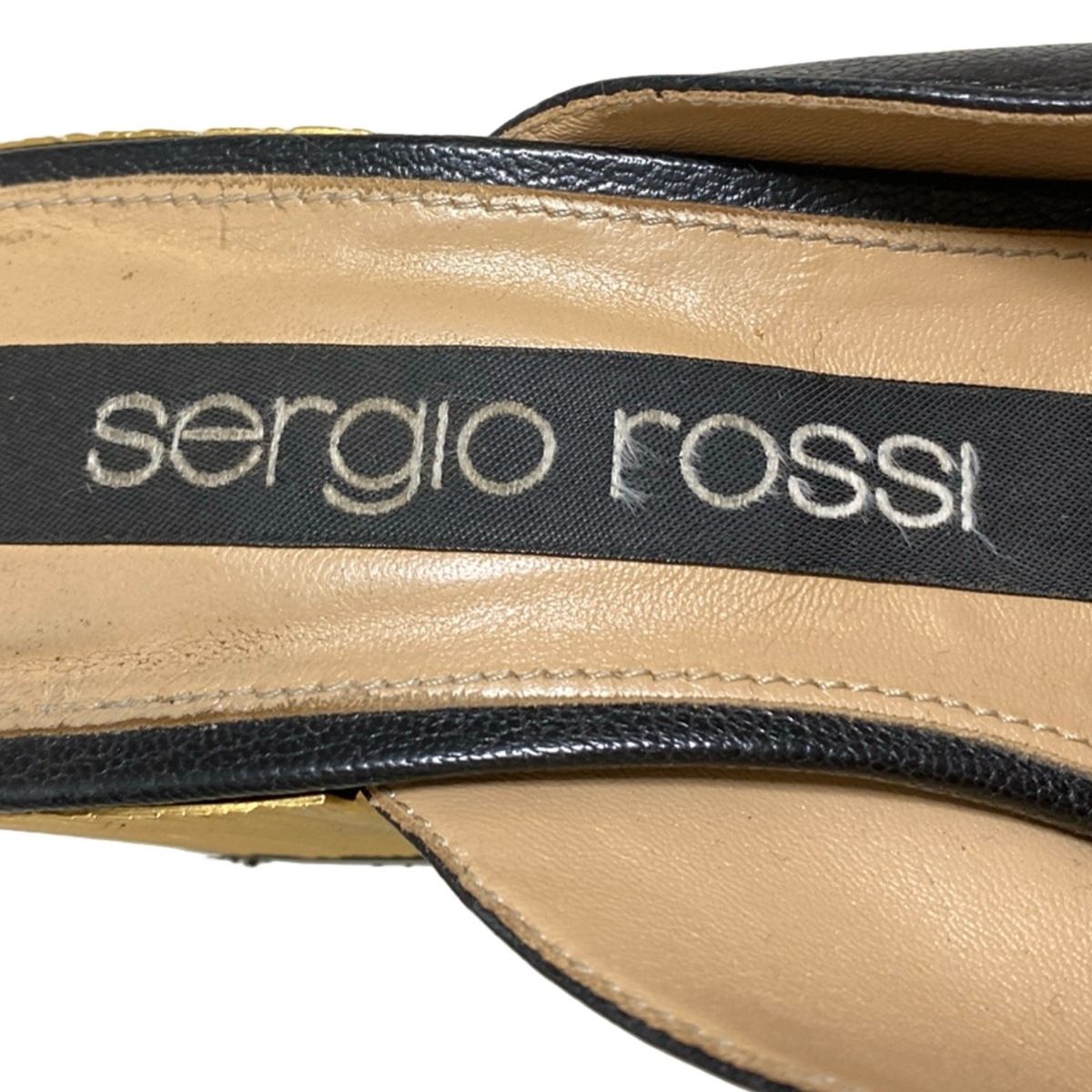 セルジオロッシ Sergiorossi ミュール 37 sergio rossi(セルジオロッシ) ミュール 37 レディース - 黒 アウト