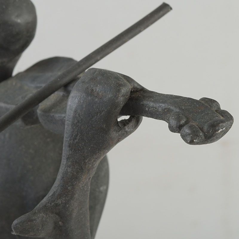 ブロンズ像 バイオリンを弾く女性 高さ約36㎝ 台付 置物 C S574 - メルカリ