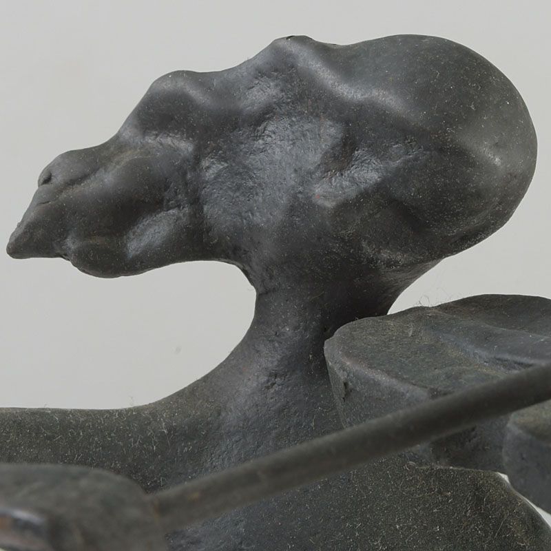 ブロンズ像 バイオリンを弾く女性 高さ約36㎝ 台付 置物 C S574 - メルカリ