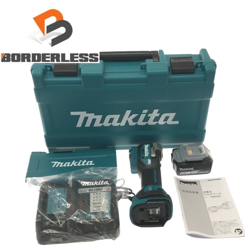 ♥品 makita マキタ 18 V 充電式マルチツール TM 52 DRG バッテリ 6 0 Ah 充電器 ケース付 コードレス カットソー121184
