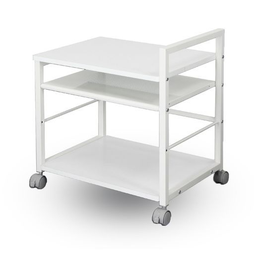 デスクの下に収納 プリンターワゴンデスクワゴンPJC-7001-WH白木目 W 48.5 xD 37 xH 53.5 cm 床から天板までの高さ 約45