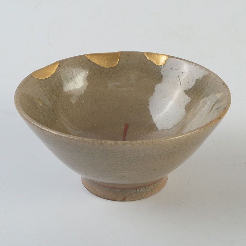 萬古焼 色絵 花文 酒盃 ぐい呑 金継ぎ直し 桐箱付 V S576 - メルカリ