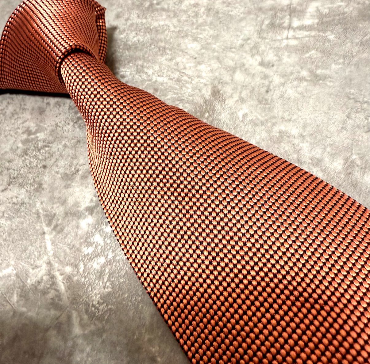 ✨美品✨】Ermenegildo Zegna ネクタイ オレンジ ソリッド 無地 ハイ