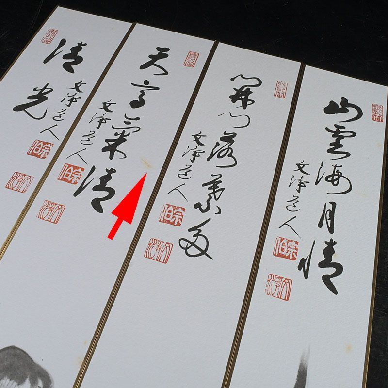 茶道具 東福寺同聚院前住職 西部文浄老師筆 十二ヶ月短冊 複製 共箱 C