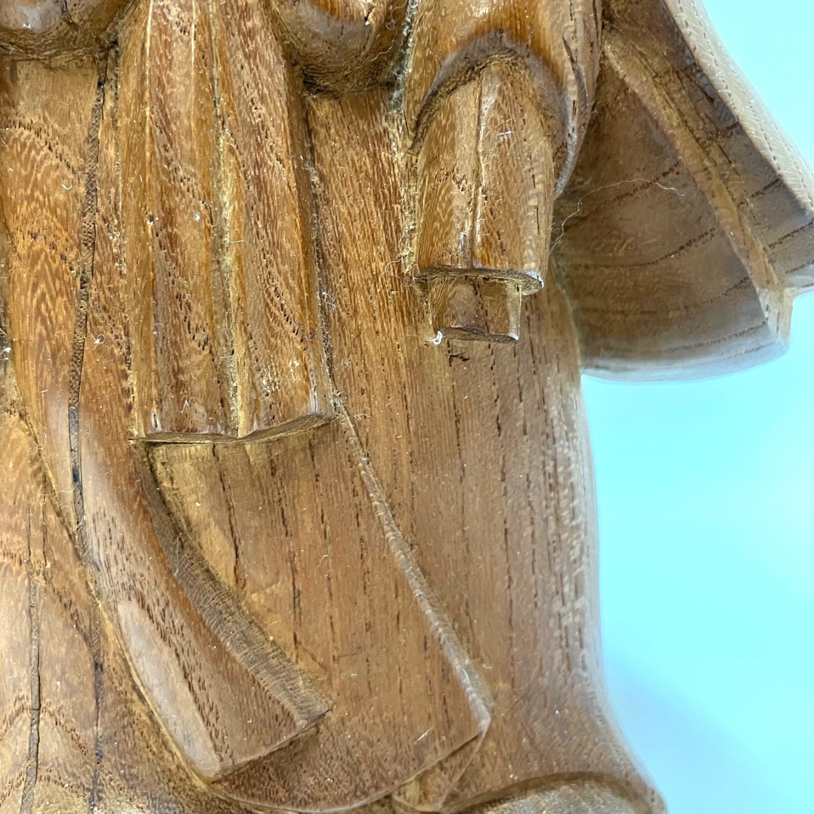 木彫り 七福神 福禄寿(寿老人) ＊置物 縁起物 アンティーク 中古