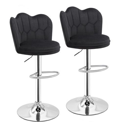 VECELOカウンターチェアシェルバーチェア昇降式回転[2脚セット