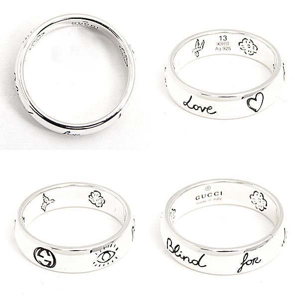グッチ 指輪 レディース Blind for Love リング 刻印13 実測12号強