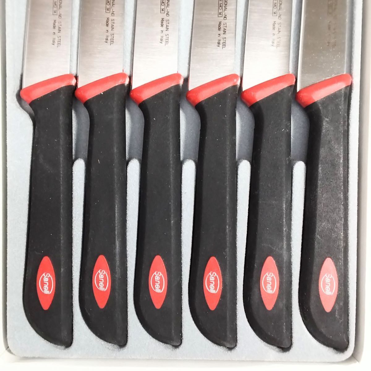  イタリア製 Sanalli サナッリ ステーキナイフ 6本セット NO STAIN STEEL X 50 CR MO 14 Made in ltaly 01125 その他 包丁 ナイフ