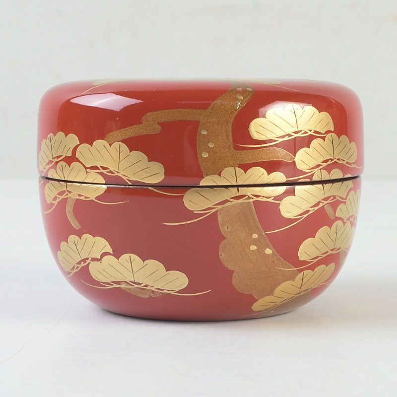 しおん 　越前塗　宮田宗景作　日の出塗　鶴蒔絵　平棗　共箱　V　9125 しおん 様専用 越前塗 宮田宗景作 日の出塗 鶴蒔絵 平棗 共箱 V 9125