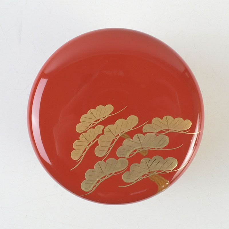 茶道具 越前塗 宮田宗景作 朱塗 松蒔絵 棗 共箱 V S582 - メルカリ