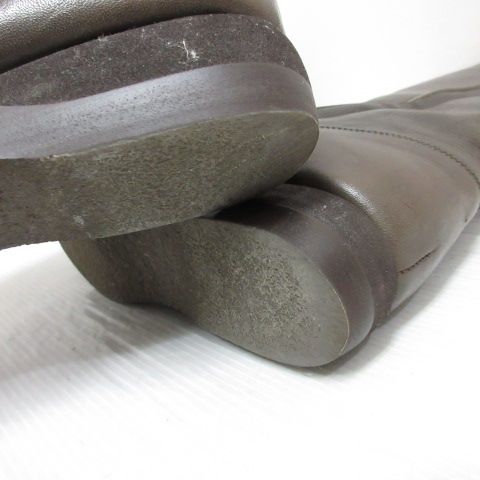 希少✨美品　ヨーガンレール　メッシュレザーブーツ　上質レザー　ブラウン　23㎝ ヨーガンレール JURGEN LEHL 美品 レザー ロング ブーツ サイド