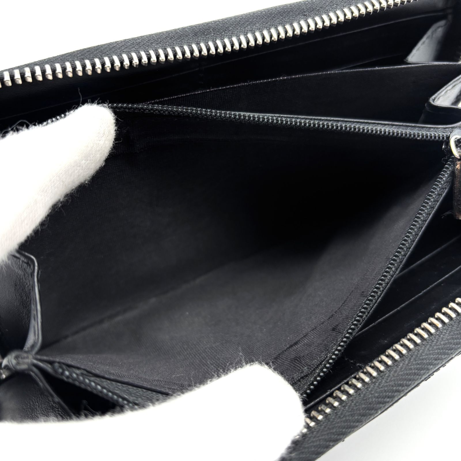 美品 GUCCI グッチ 長財布 ジップアラウンドウォレット シェリーライン