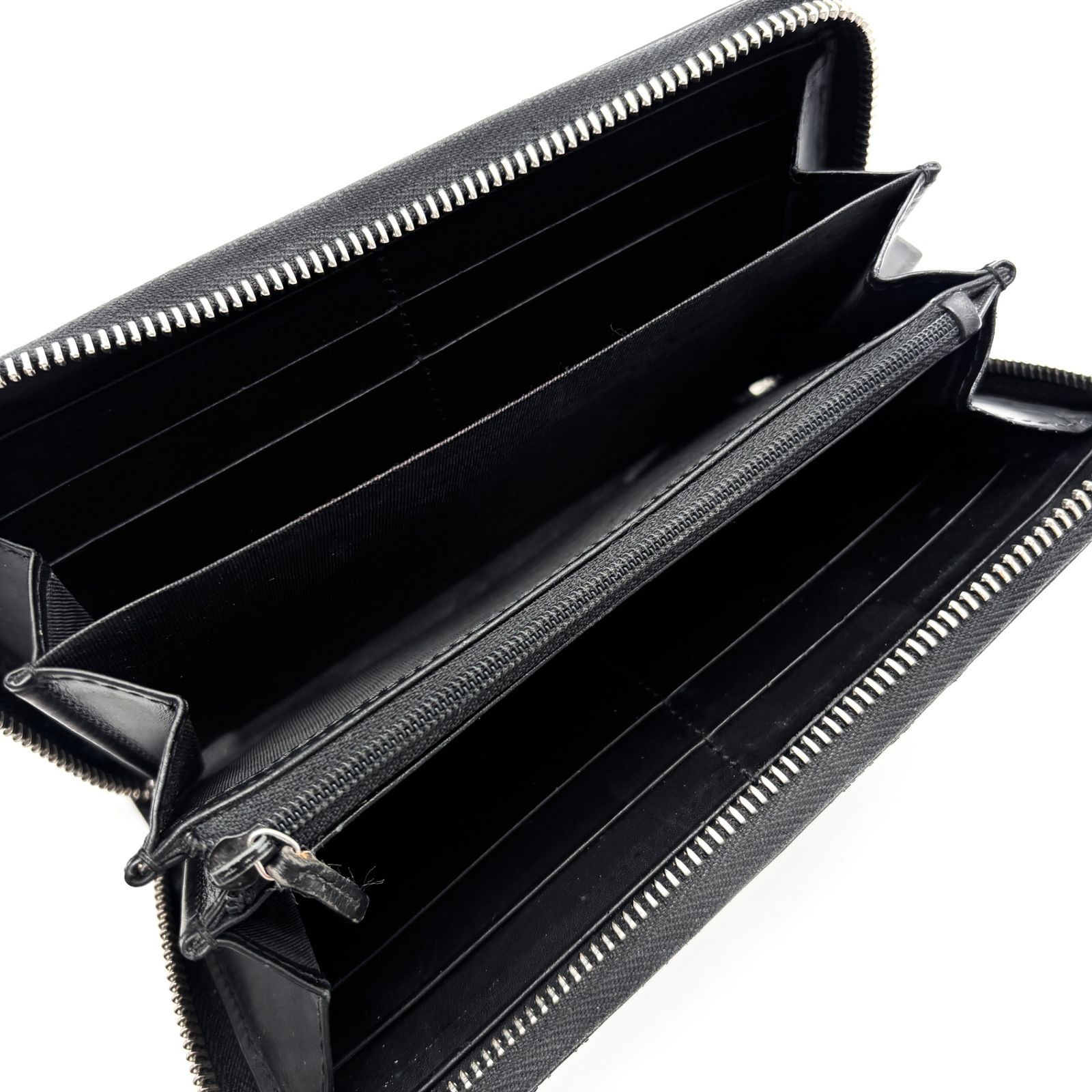 美品 GUCCI グッチ 長財布 ジップアラウンドウォレット シェリーライン